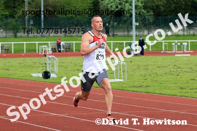 Senior Mens 200 metres, 2023 North Eastern Track and Field Champs., Middlesbrough Sports Village, Middlesbrough. Photo: David T. Hewitson/Sports for All Pics